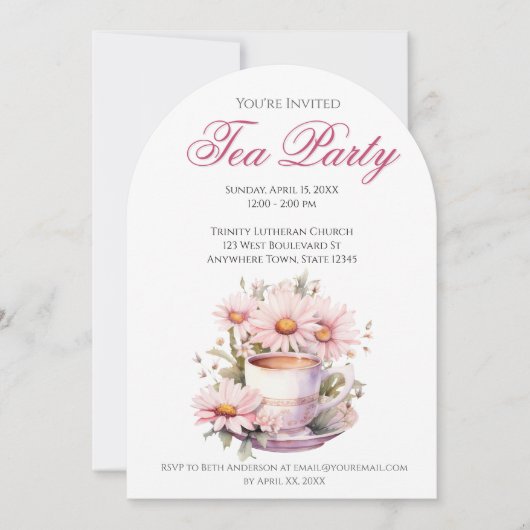 Middagthee Party Kaart (Voorkant)