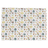 Middagthee & Rozen Patroon op Wit Groot Cadeauzakje (Achterkant)