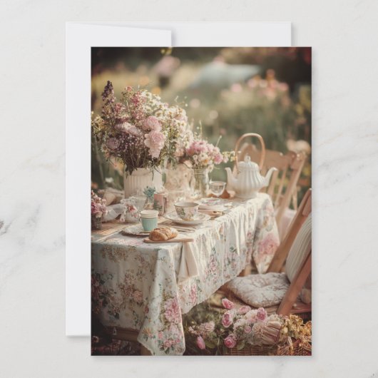 Middagthee & Tiny Toes Sprinkle | Garden Lace Kaart (Voorkant)