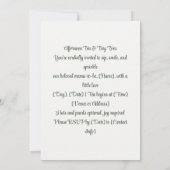 Middagthee & Tiny Toes | Vintage Thee Kaart (Achterkant)