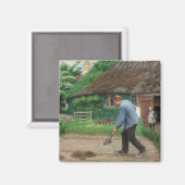 Middagwerk in de tuin (van H.A. Brendekilde) Magneet (Voorkant / Achterkant)