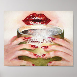 "Midday Latte!" 8x10 afdrukken Poster