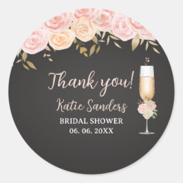 Midday Mimosa Bridal Shower Opulent Blooms Ronde Sticker