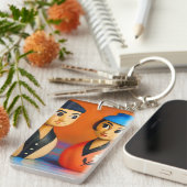 MIDDEEEUWSE POP ART. SLEUTELHANGER (Voorkant Rechts)