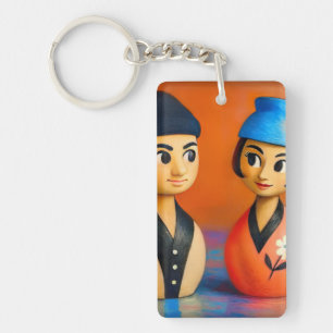 MIDDEEEUWSE POP ART. SLEUTELHANGER