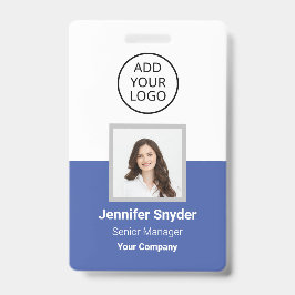 Middel Blauw, de Identiteitskaart van de Werknemer Badge