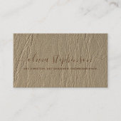 Middel Camel Taupe Nepleer Minimalistisch Visitekaartje (Voorkant)