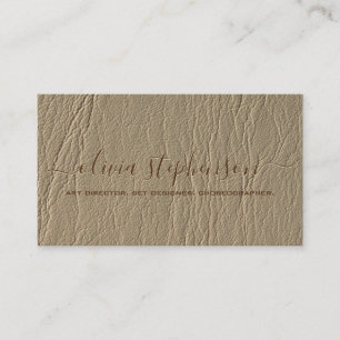 Middel Camel Taupe Nepleer Minimalistisch Visitekaartje
