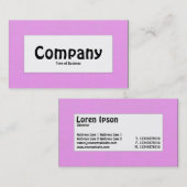 Middel Etiket - Lila geschilderd Canvas Visitekaartje (Voorkant / Achterkant)