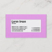 Middel Etiket - Lila geschilderd Canvas Visitekaartje (Achterkant)