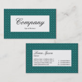 Middel label - Dark Turquoise Fabric Texture (Voorkant / Achterkant)