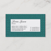 Middel label - Dark Turquoise Fabric Texture (Achterkant)