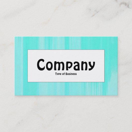 Middel Label - Turquoise Painted Canvas (Voorkant)