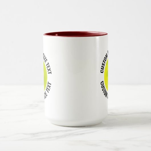 Middel Text MAROON Combo 15oz Aangepaste Picklebal Mok (Midden)