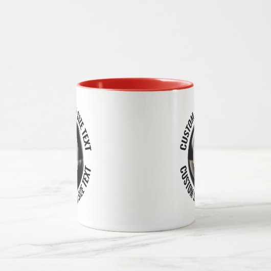 Middel Text RED Combo 11oz Aangepaste 8 Bal Mok (Midden)