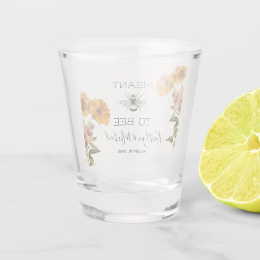 middel tot bijen shot glas (Achterkant)