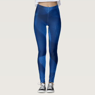 Middel tot donkerblauw patroon leggings