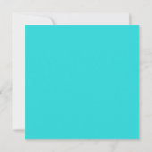 Middel turquoise effen kleur kaart (Achterkant)