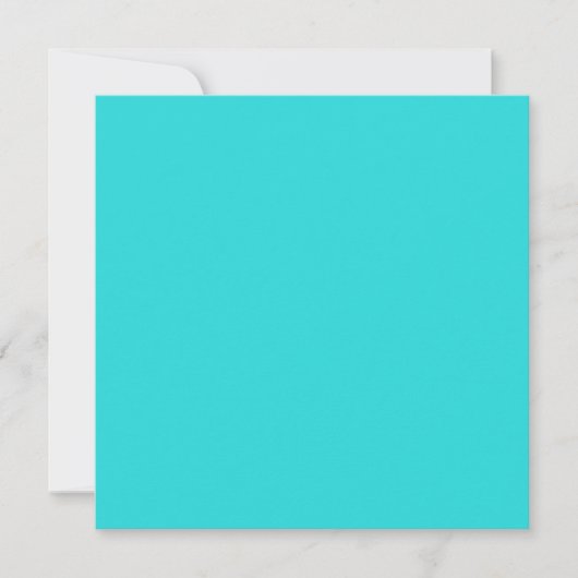 Middel turquoise effen kleur kaart (Voorkant)