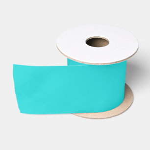 Middel turquoise effen kleur satijnen lint
