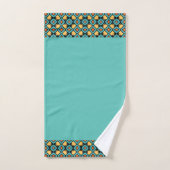 Middel turquoise geel bad handdoek (Handdoek)