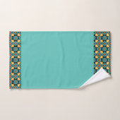 Middel turquoise geel bad handdoek (Handdoek)
