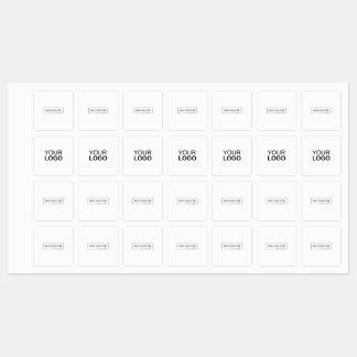 Middel-vierkantsstrijk op het etiket labels