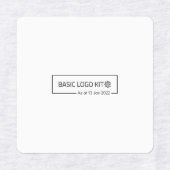 Middel-vierkantsstrijk op het etiket labels (Design 1)