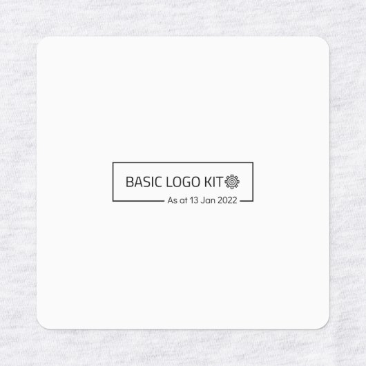 Middel-vierkantsstrijk op het etiket labels (Design 1)