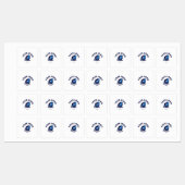 Middel-vierkantsstrijk op het etiket labels (Vel)