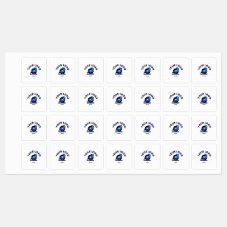 Middel-vierkantsstrijk op het etiket labels