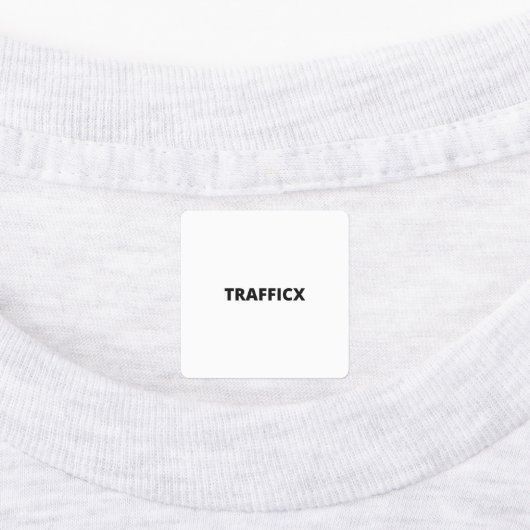 Middel-vierkantsstrijk op het etiket labels (Aangebracht)