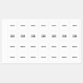 Middel-vierkantsstrijk op het etiket labels (Vel)