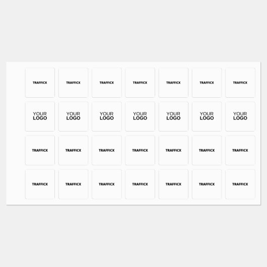 Middel-vierkantsstrijk op het etiket labels (Vel)