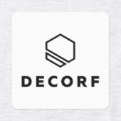 Middel-vierkantsstrijk op het etiket labels (Design 2)