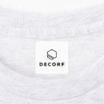 Middel-vierkantsstrijk op het etiket labels<br><div class="desc">Medium vierkant strijkijzer op label met Logo</div>