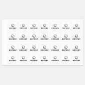 Middel-vierkantsstrijk op het etiket labels (Vel)