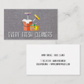 Middel voor het schoonmaken van het huis visitekaartje (Voorkant / Achterkant)