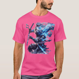 Middelalderlijke anime zwaardvechter grappig t-shirt