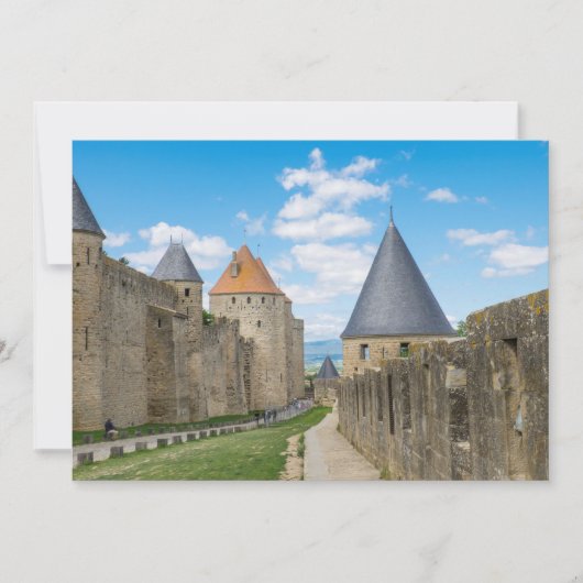Middelaluwse muren van Carcassonne Bedankkaart (Voorkant)