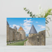 Middelaluwse muren van Carcassonne Bedankkaart (Staand voorkant)