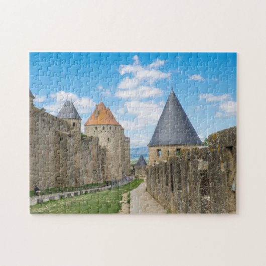 Middelaluwse muren van Carcassonne Legpuzzel (Horizontaal)