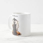 Middelbare leeftijd heks: Halloween heks Gepersona Koffiemok (Voorkant links)