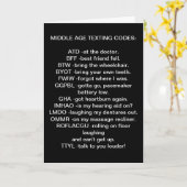 """MIDDELBARE LEEFTIJD""" SMS VERJAARDAG KAART (Gele Bloem)