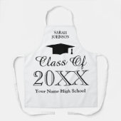 Middelbare school afstudeerfeest aangepaste keuken schort (Voorkant)