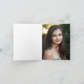 Middelbare school Afstuderen aangepaste foto en te Bedankkaart (Binnen)