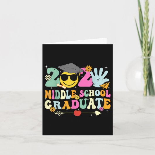 Middelbare school Afstuderen CL van 2025 Smile Fac Kaart (Voorkant)