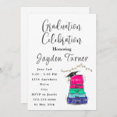 Middelbare School Afstuderen Koffer Jaar School Kaart (Voorkant / Achterkant)