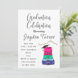 Middelbare School Afstuderen Koffer Jaar School Kaart