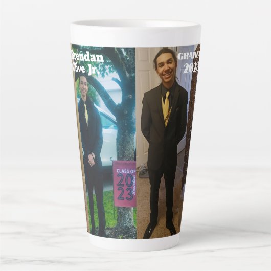 MIDDELBARE SCHOOL AFSTUDEREN Latte Mok (Voorkant)